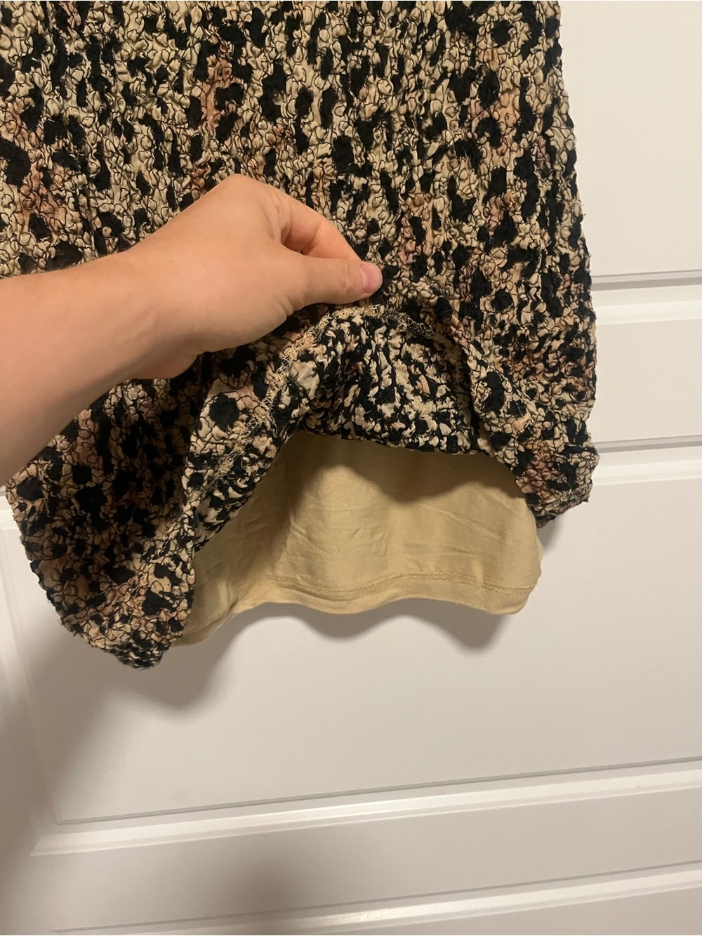 Free People Leopard Print Backless Bodycon Dress - Beige and Black - Picture 2 of 4